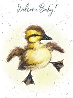 Bella Flor *Duckling New Baby Card-Bella