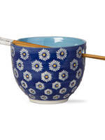 Tag *Blue w/Daisies Noodle Bowl w/Chopsticks Tag-Design