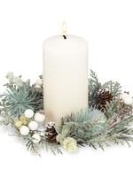 Abbott *9" Pine/Eucalyptus and White Berry Candle Ring-Abbott