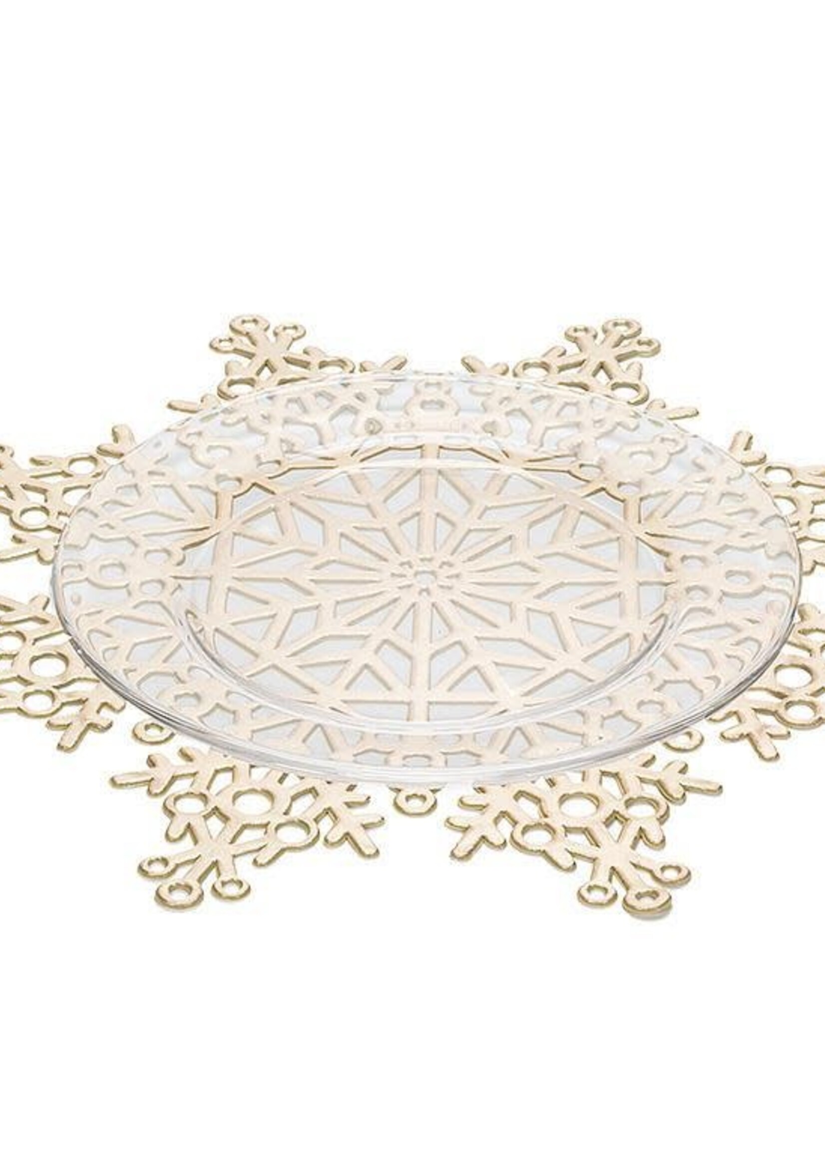 Abbott *Gold Snowflake Placemat-Abbott