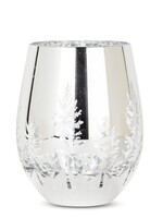 Abbott *18oz Silver Trees Stemless Wine Glass-Abbott