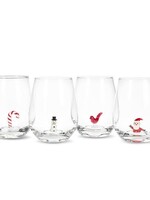 Abbott *20oz Snowman Stemless Wine Glass-Abbott