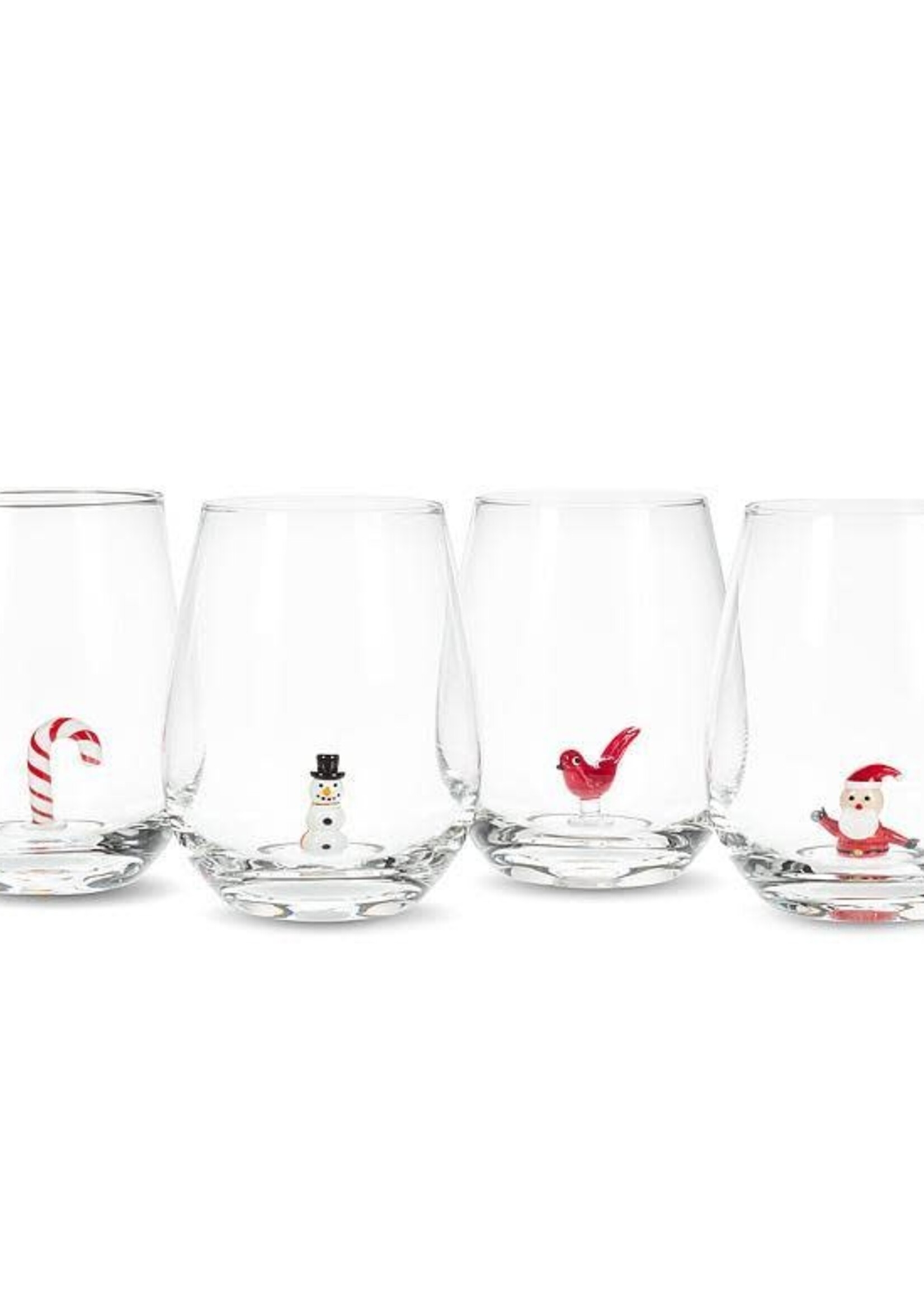 Abbott *20oz Snowman Stemless Wine Glass-Abbott