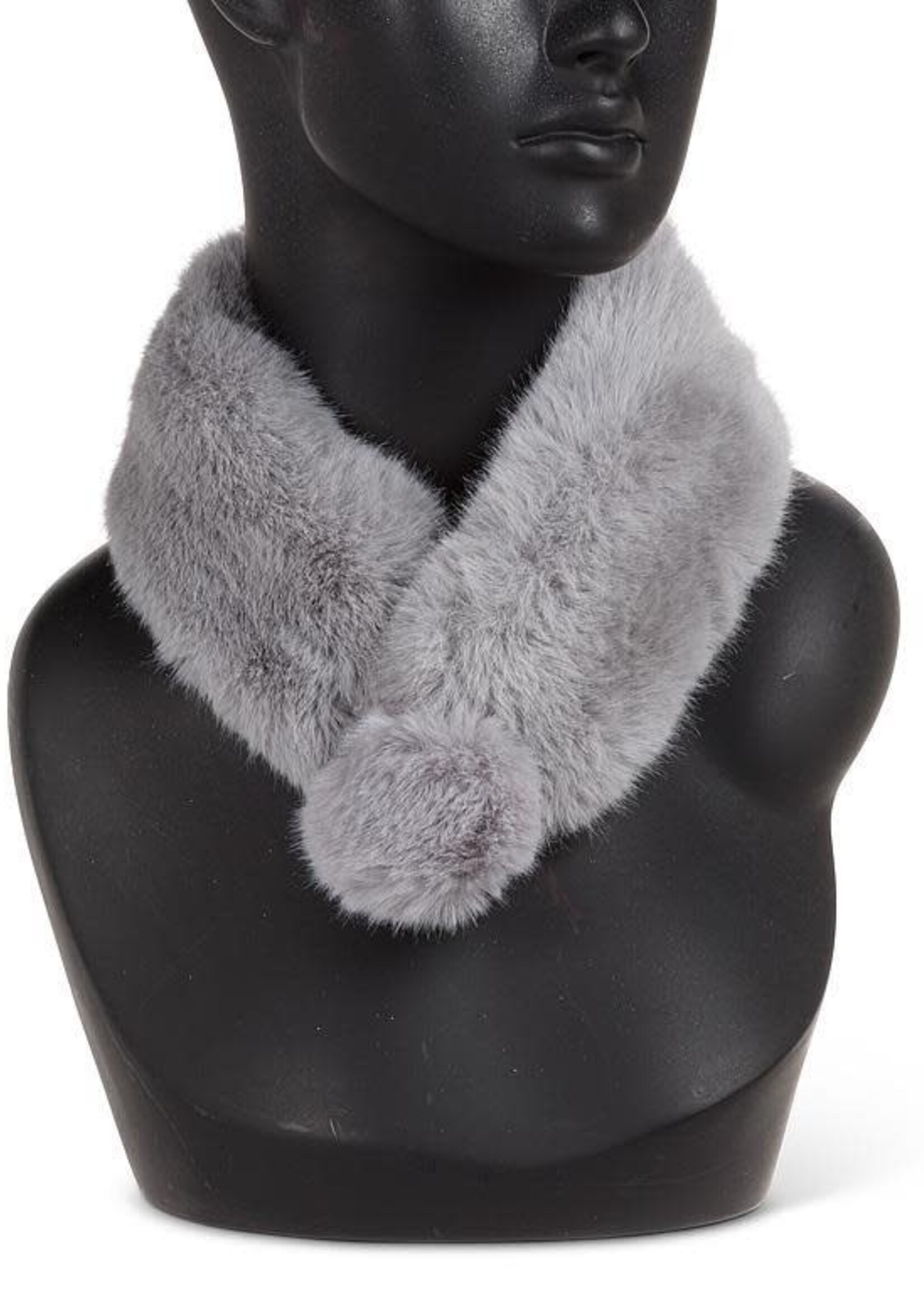 Abbott *Grey Scarf w/Pompom-Abbott