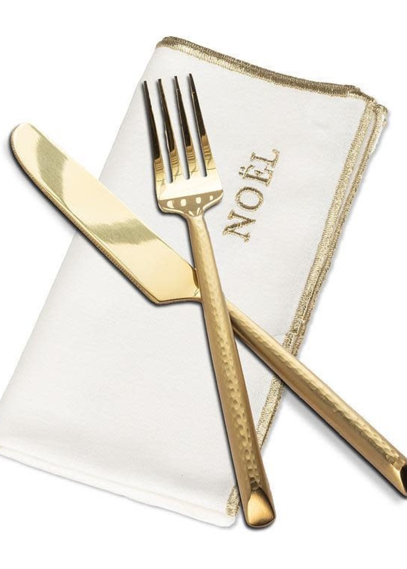 Abbott *s/4 Gold Noel Napkins-Abbott