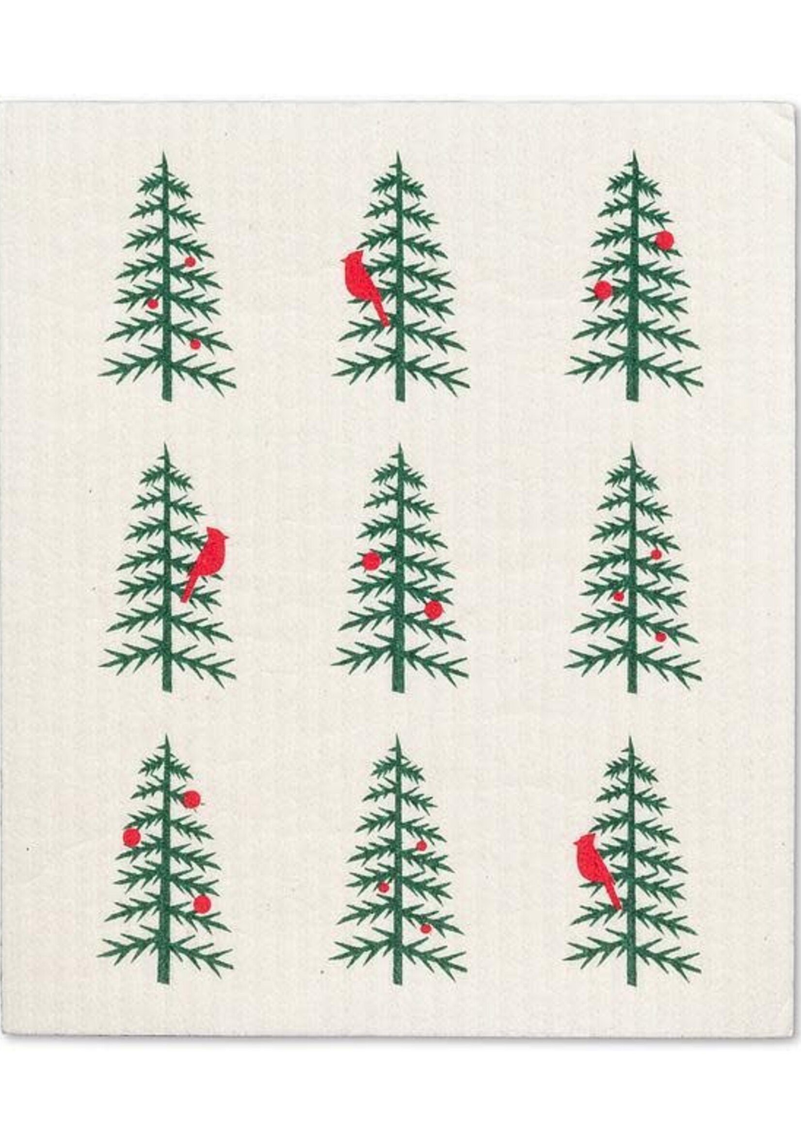 Abbott *Multiple Trees w/Cardinal Swedish Cloth-Abbott*