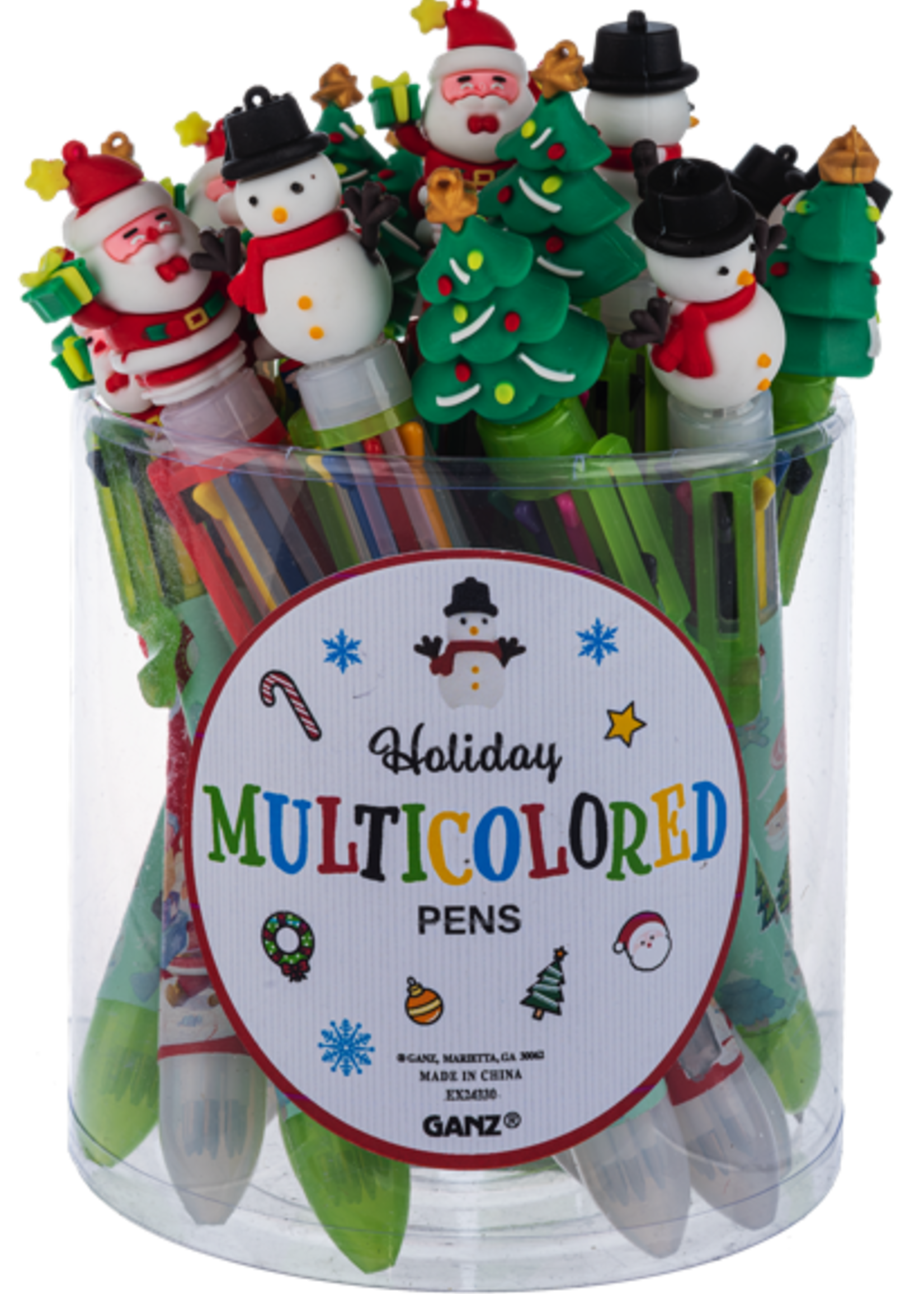 Ganz *Multi Coloured Holiday Pens-Ganz