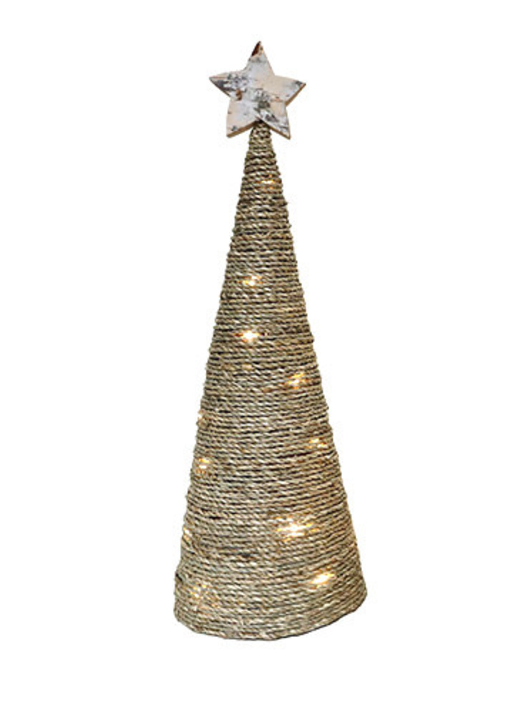 Koppers *18" LED Jute Tree w/Star-Koppers