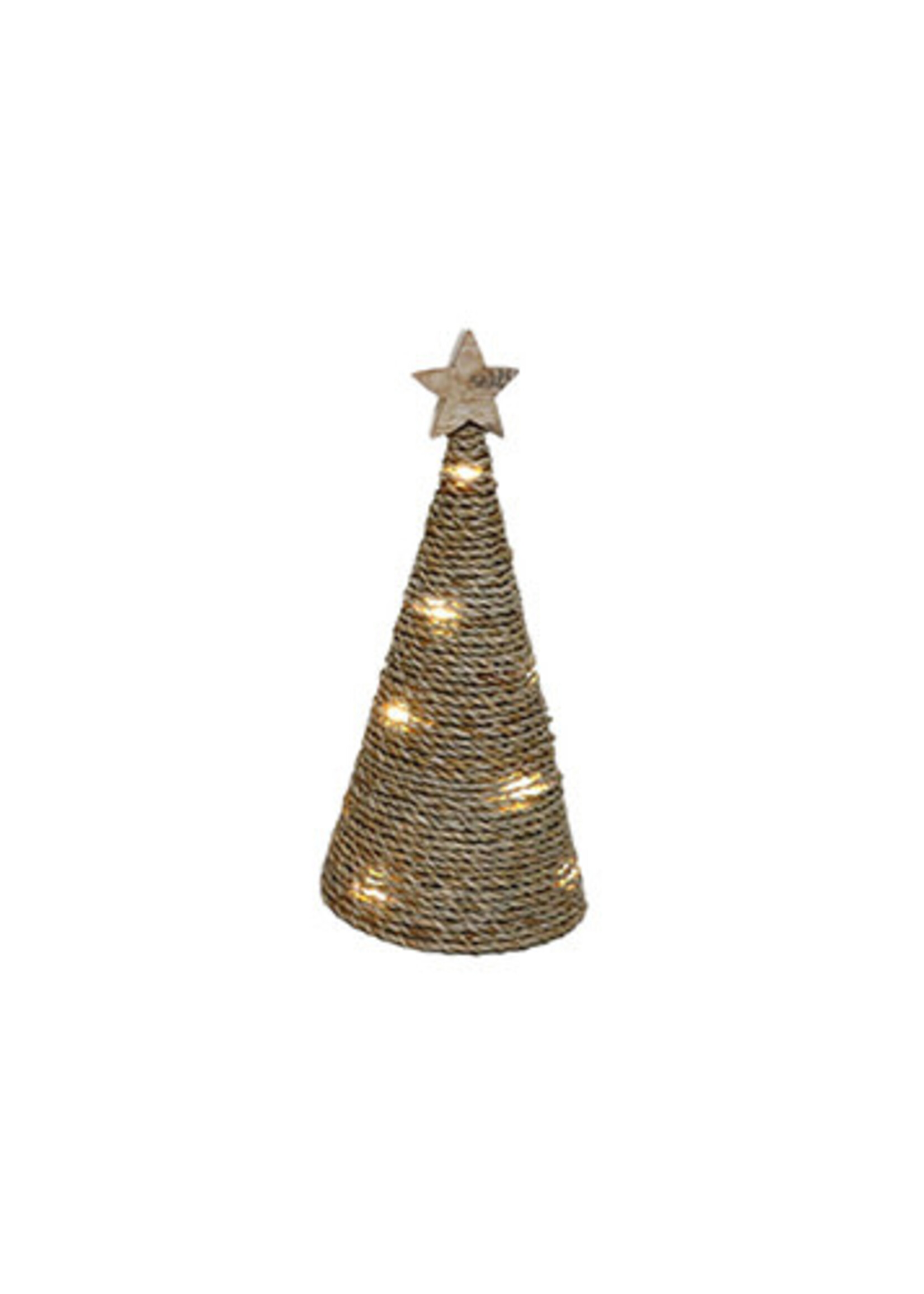 Koppers *10" LED Jute Tree w/Star-Koppers