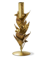Tag *Antique Brass Botanical Taper Holder-Design