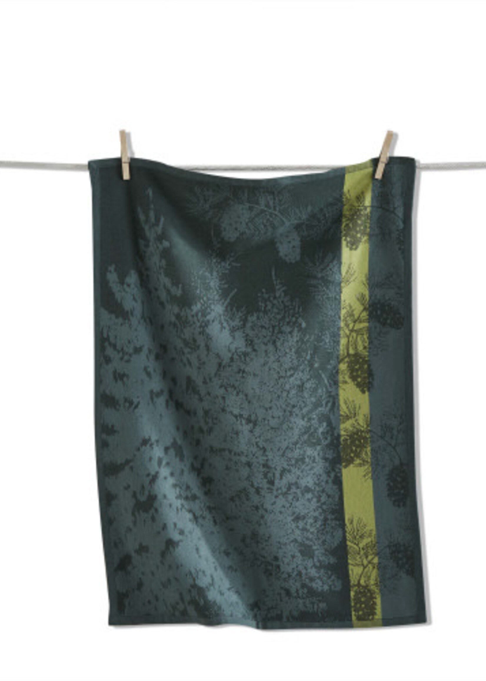Tag *Green Jacquard Pine Tea Towel-Design