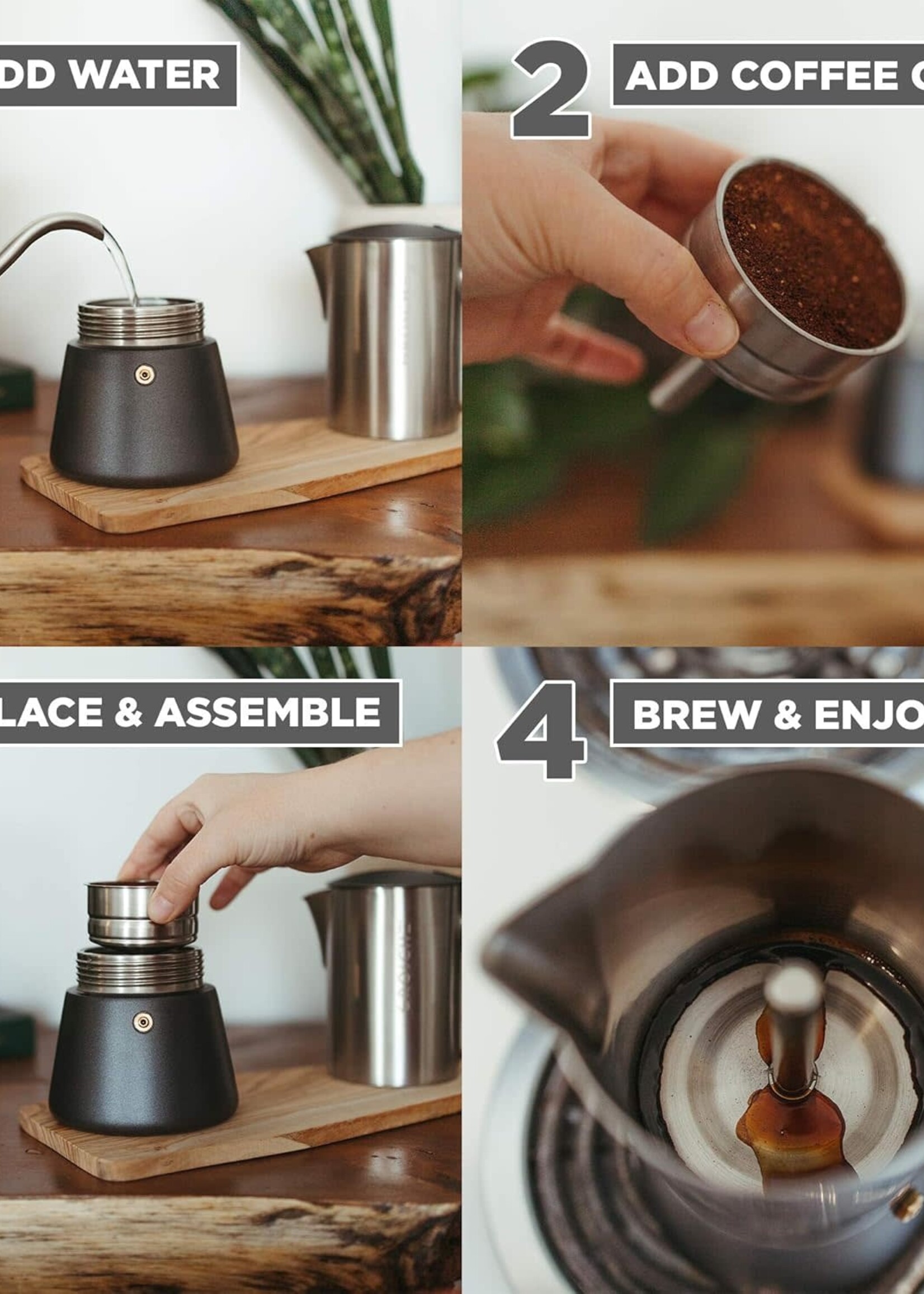 Grosche *6c s/s Brushed Milano Espresso Maker-Grosche