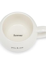 Abbott *16oz White You and Me Ball Mug-Abbott