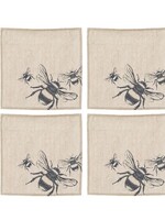 Selbrae House *s/4 Bee Linen Coasters-Design