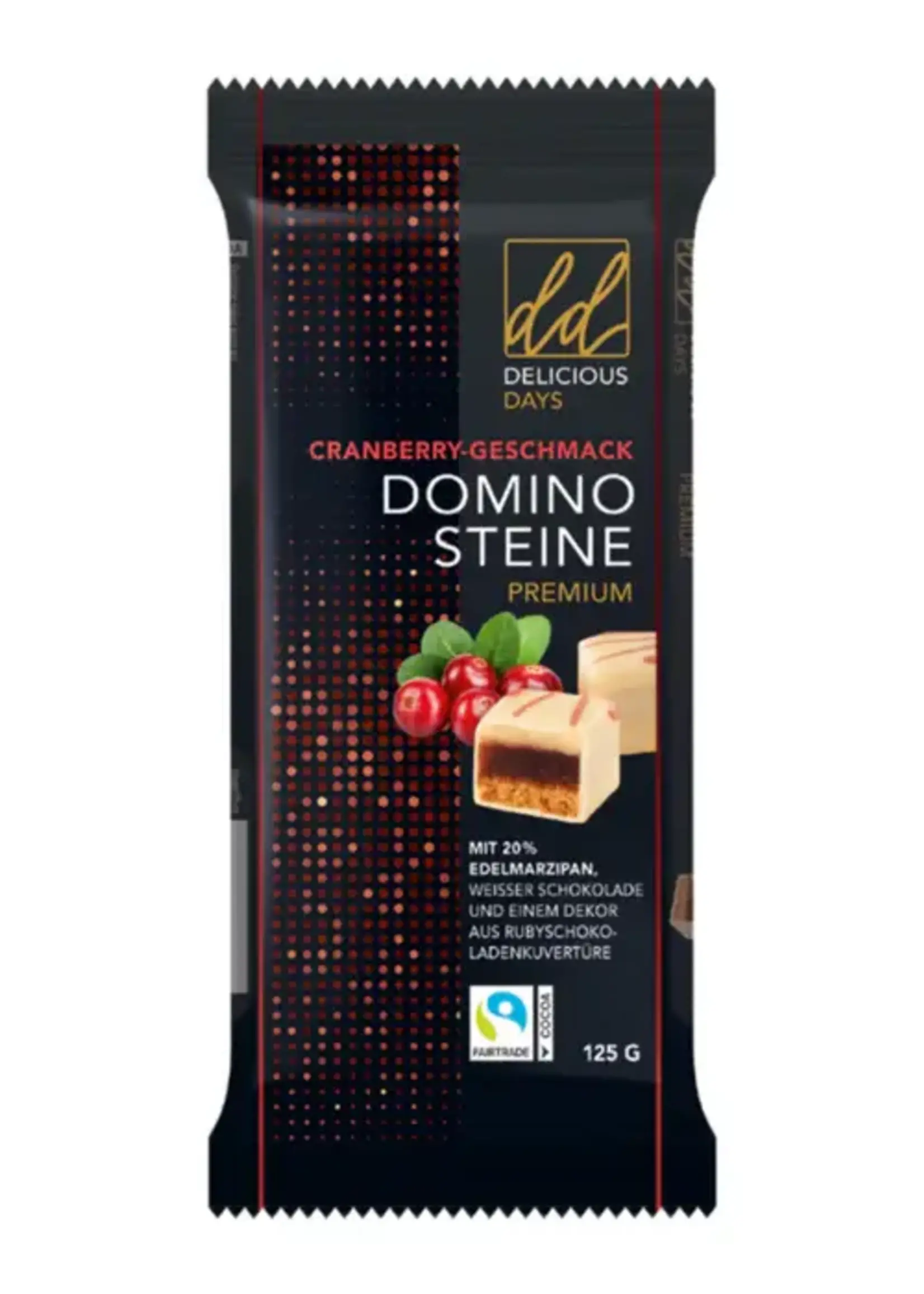 Schulte *125g Dominosteine Gingerbread w/Cranberry-Edoko