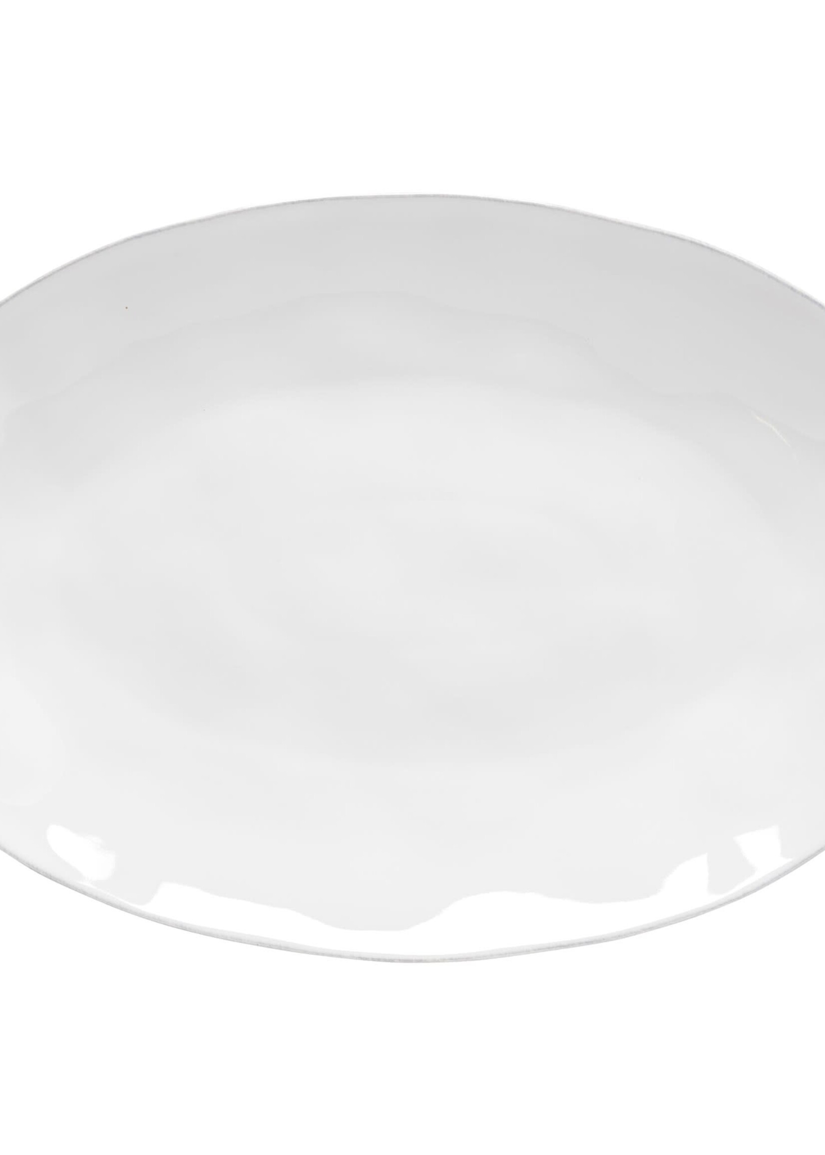 David Shaw Tableware *18" White Oval Livia Platter-David Shaw
