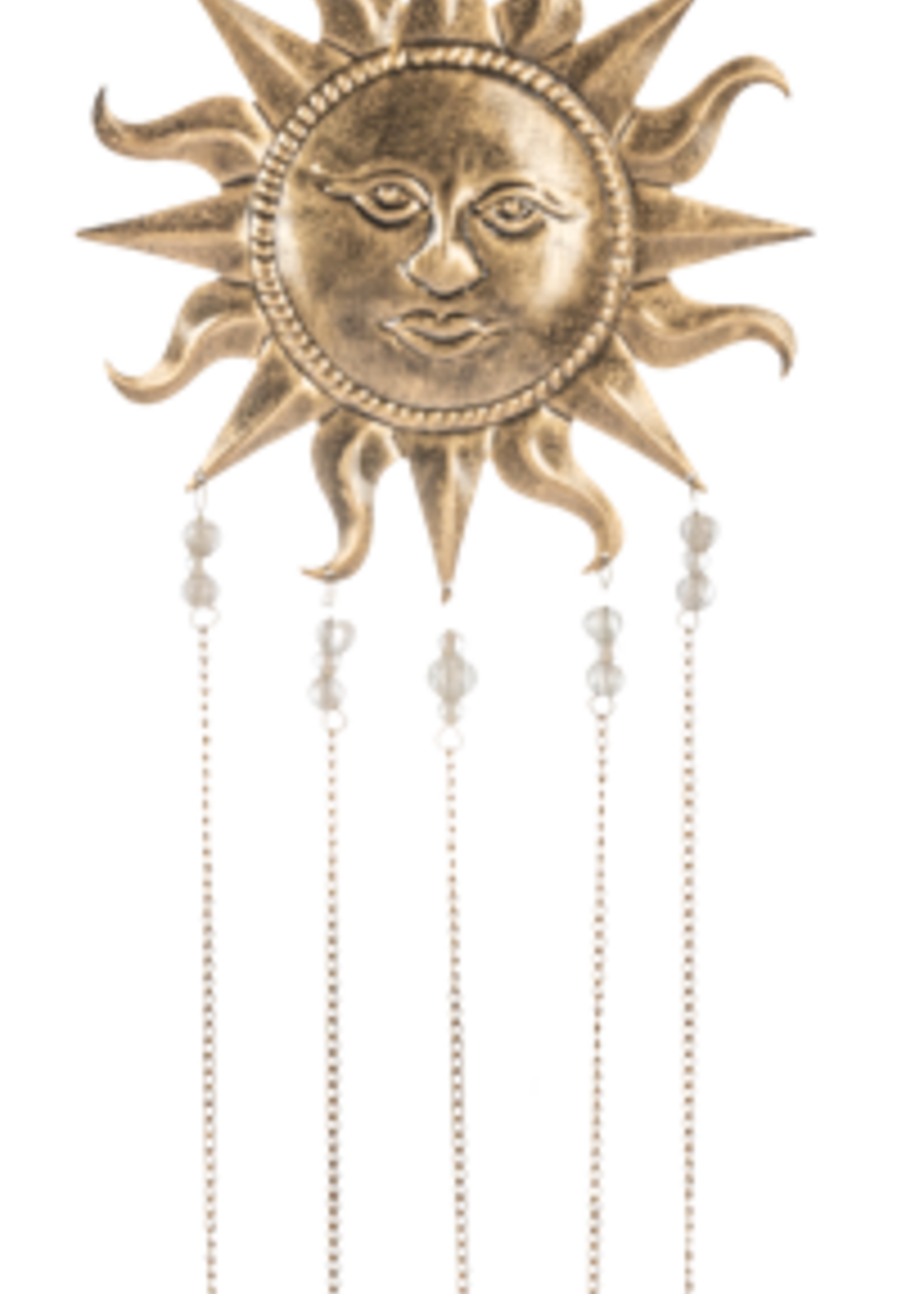 Ganz *Antique Gold Sun Face Wind Chime-Ganz