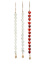 Ganz *Asstd Glass Heart Wind Chime-Ganz