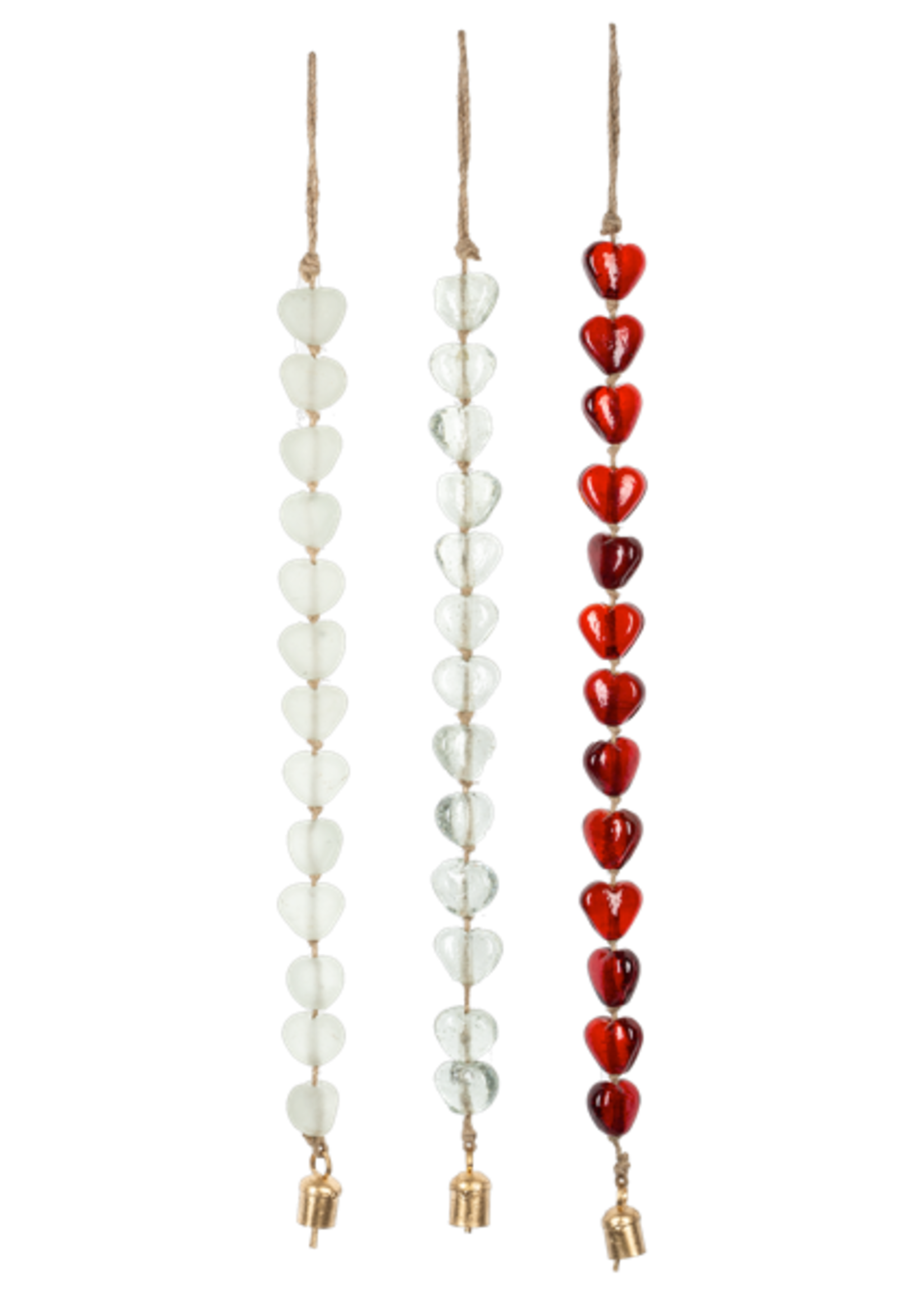 Ganz *Asstd Glass Heart Wind Chime-Ganz