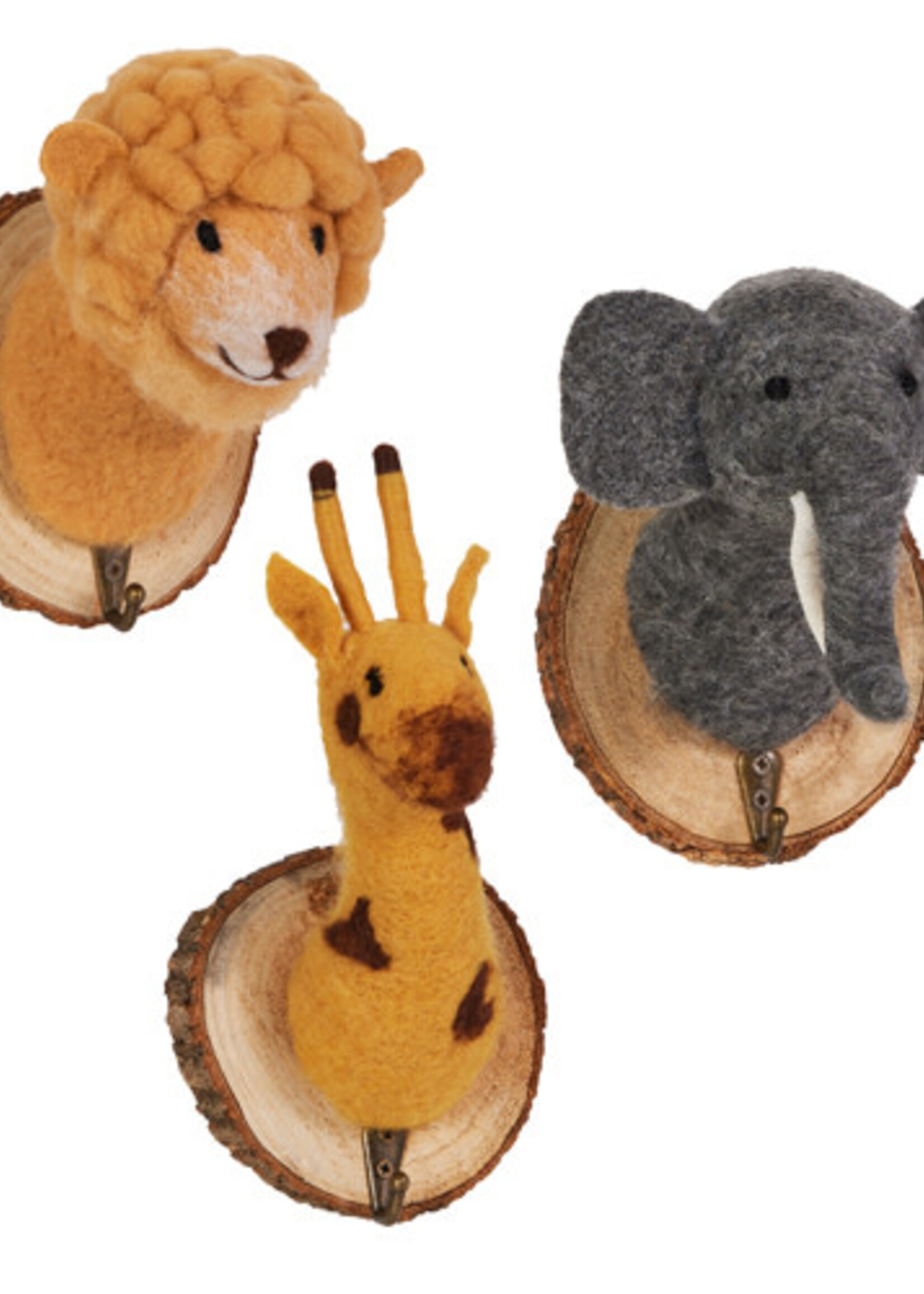 Raz *8" Safari Animal Mounted Hook-Design