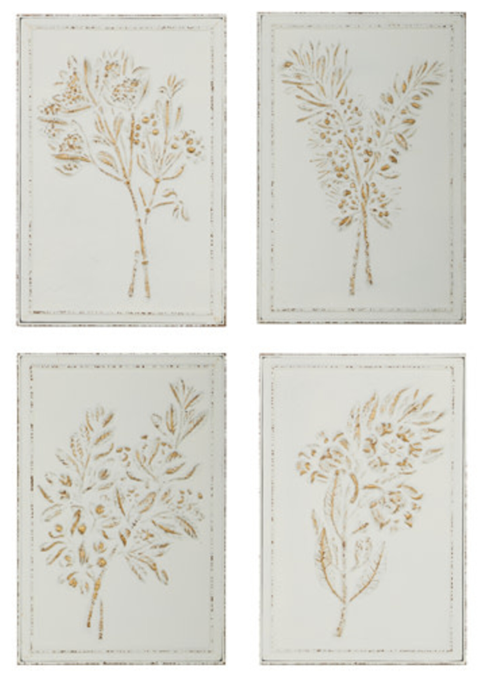 Raz *20" Botanical Embossed Wall Art-Design
