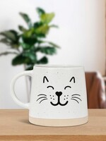 Abbott *14oz White Cat Face Mug-Abbott