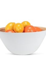 Abbott *12" White/Bamboo Salad Bowl-Abbott