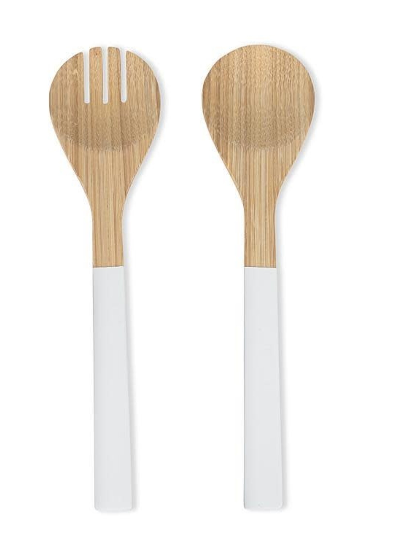 Abbott *s/2 White/Bamboo Salad Servers-Abbott