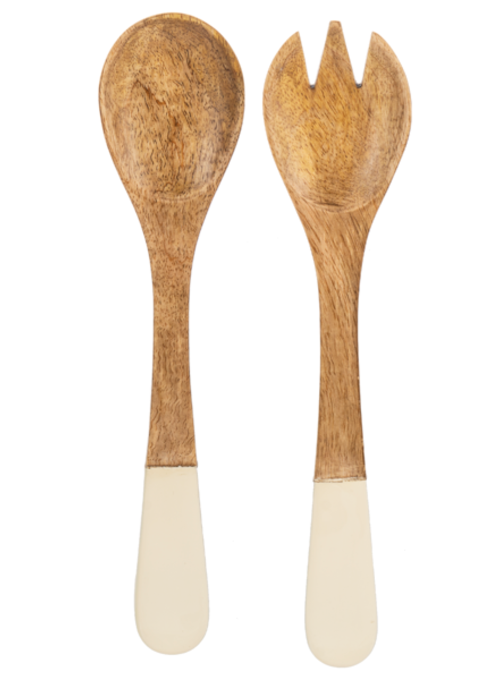 Ganz *Ivory & Mango Wood Salad Servers-Ganz