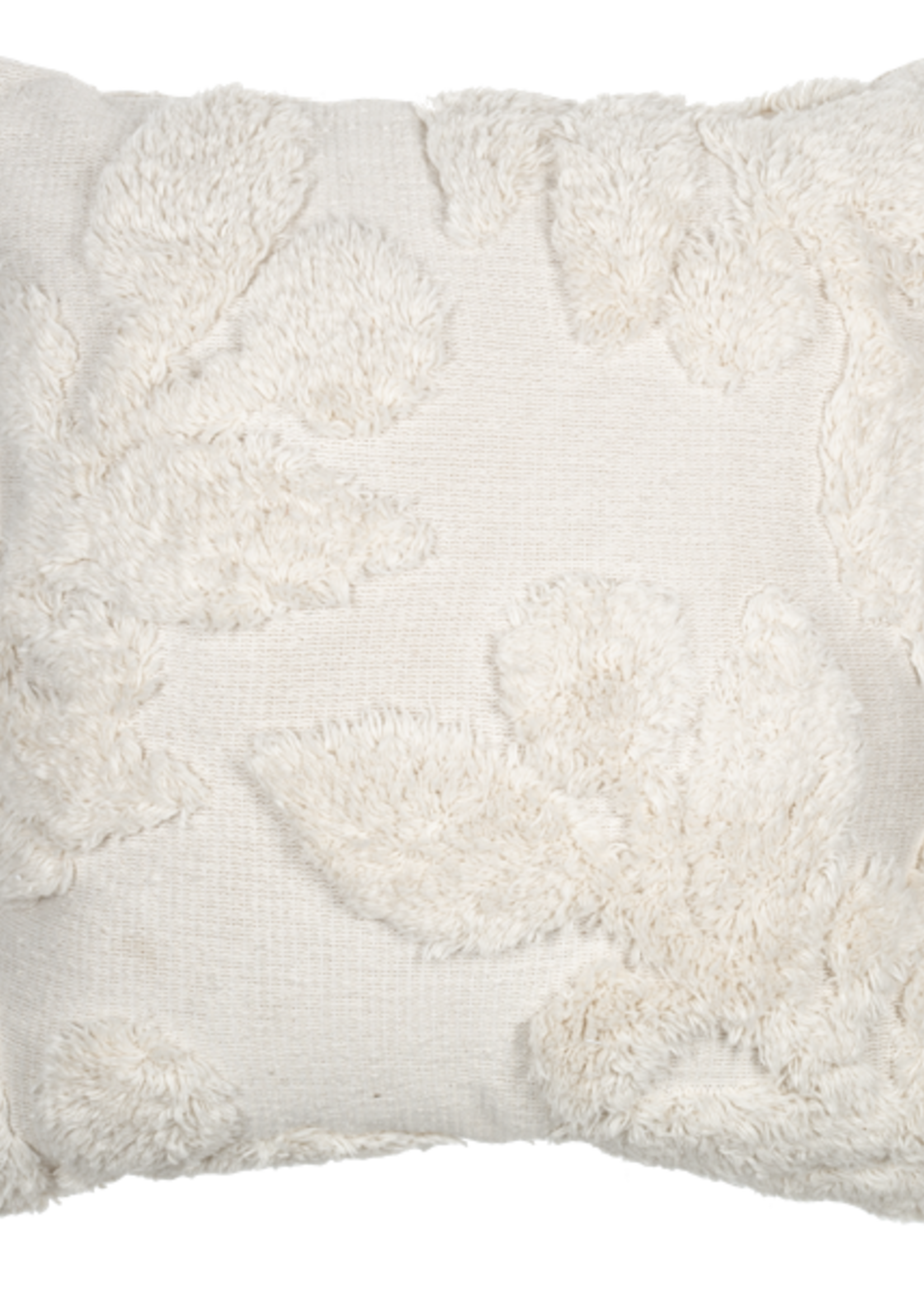 Ganz *18" Ivory Tufted Floral Throw Cushion-Ganz