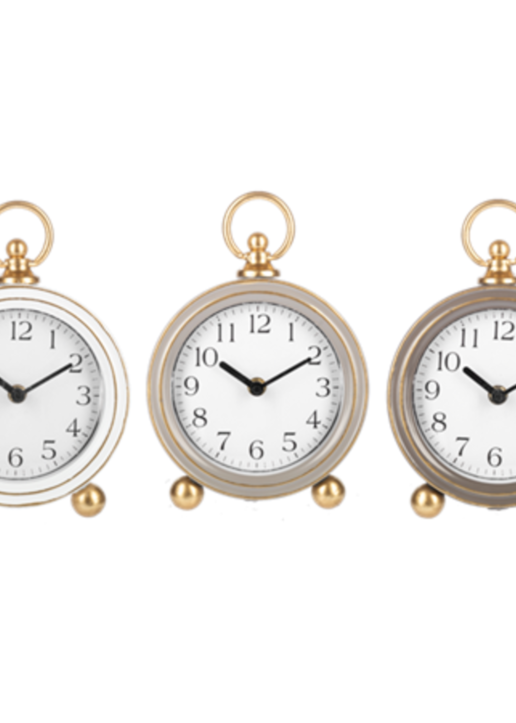 Ganz *Asstd Rnd Gold Accent Desk Clock-Ganz