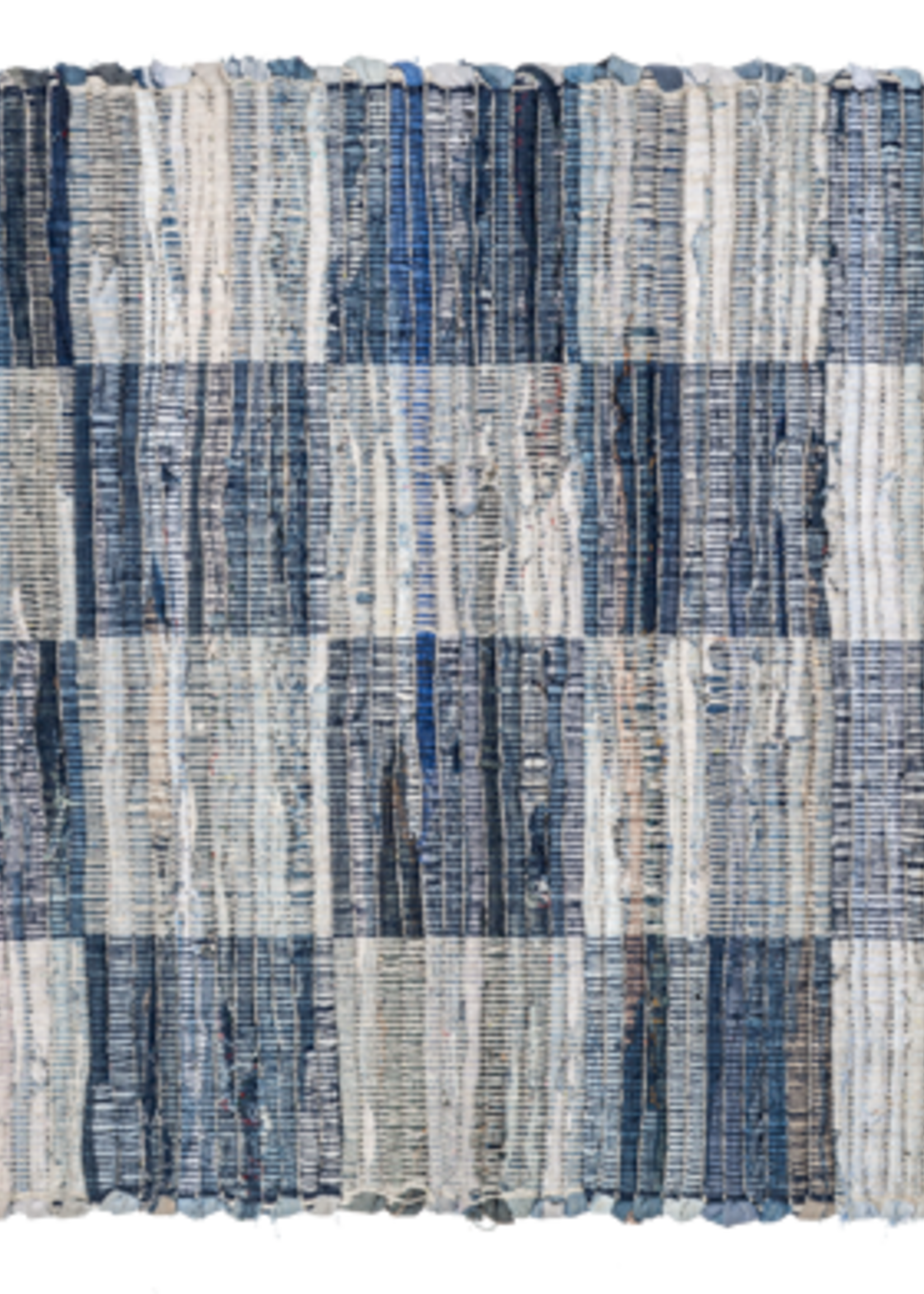 Ganz *2x3' Denim Check Chindi Rug-Ganz