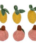 Ganz *Asstd Wool Mini Peaches & Lemons-Ganz