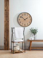 Ganz *2 Shelf Metal & Wood Towel Rack-Ganz