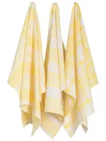Danica *s/3 Lemon/White Jumbo Tea Towels-Danica