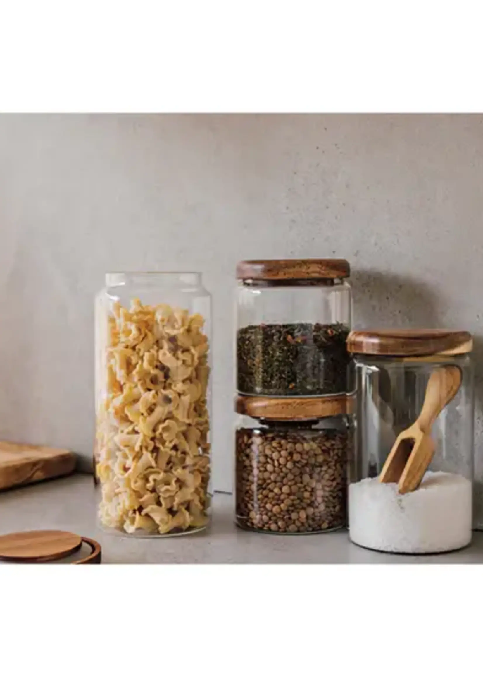 Danica *20oz Glass Cannister w/Acacia Lid-Danica