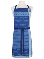 Danica *Multi Blue w/Fish Jacquard Apron-Danica