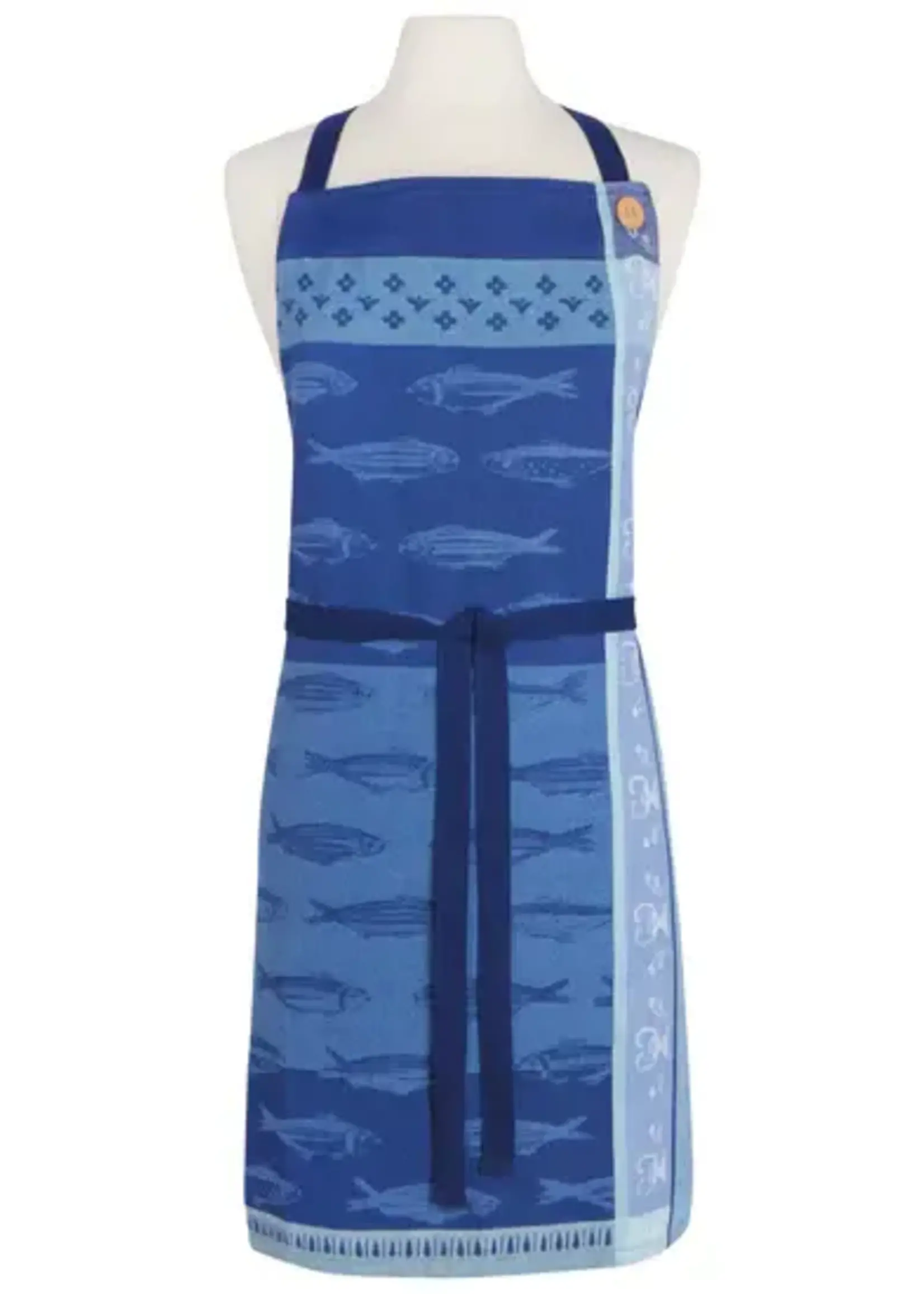 Danica *Multi Blue w/Fish Jacquard Apron-Danica
