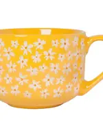 Danica *Marigold w/Daisies Latte Mug-Danica