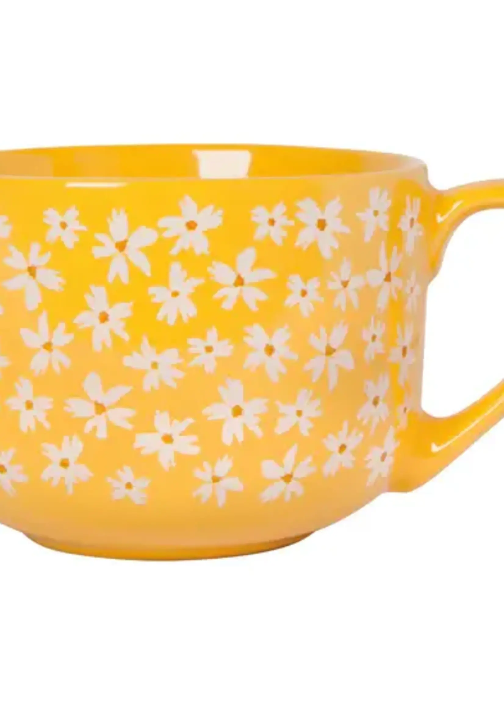 Danica *Marigold w/Daisies Latte Mug-Danica