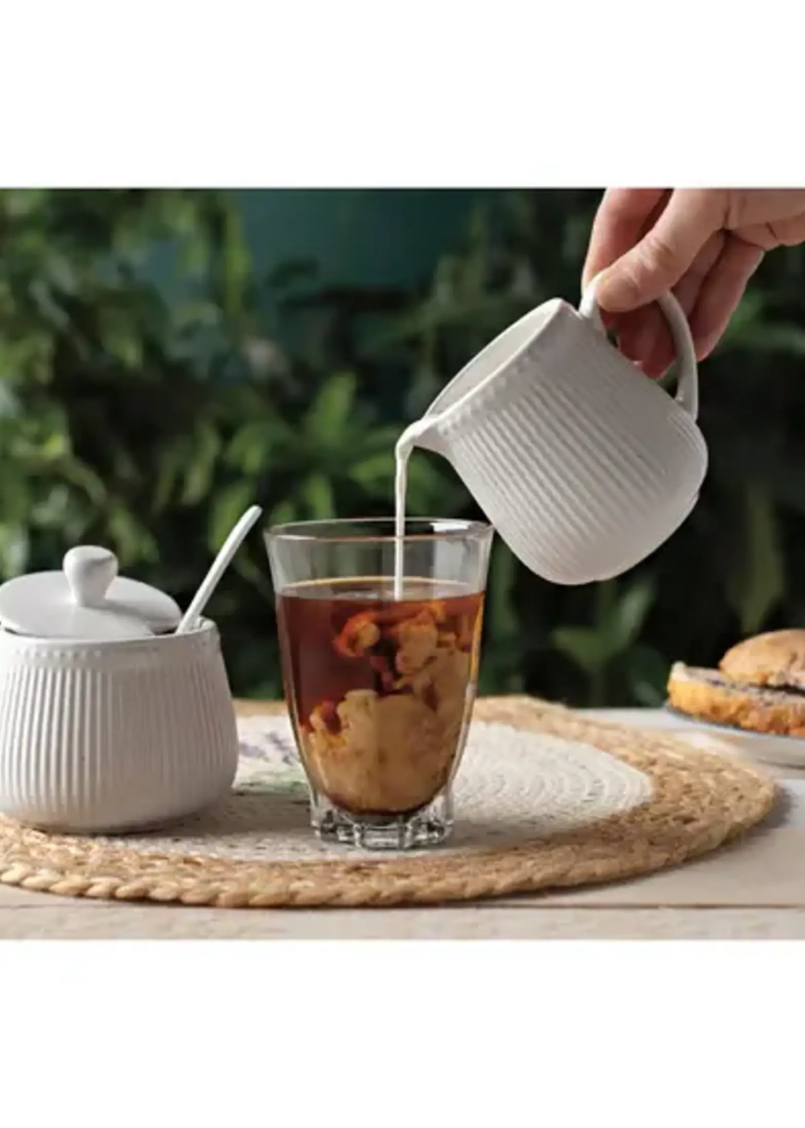 Danica *White Speckled Sugar Pot-Danica
