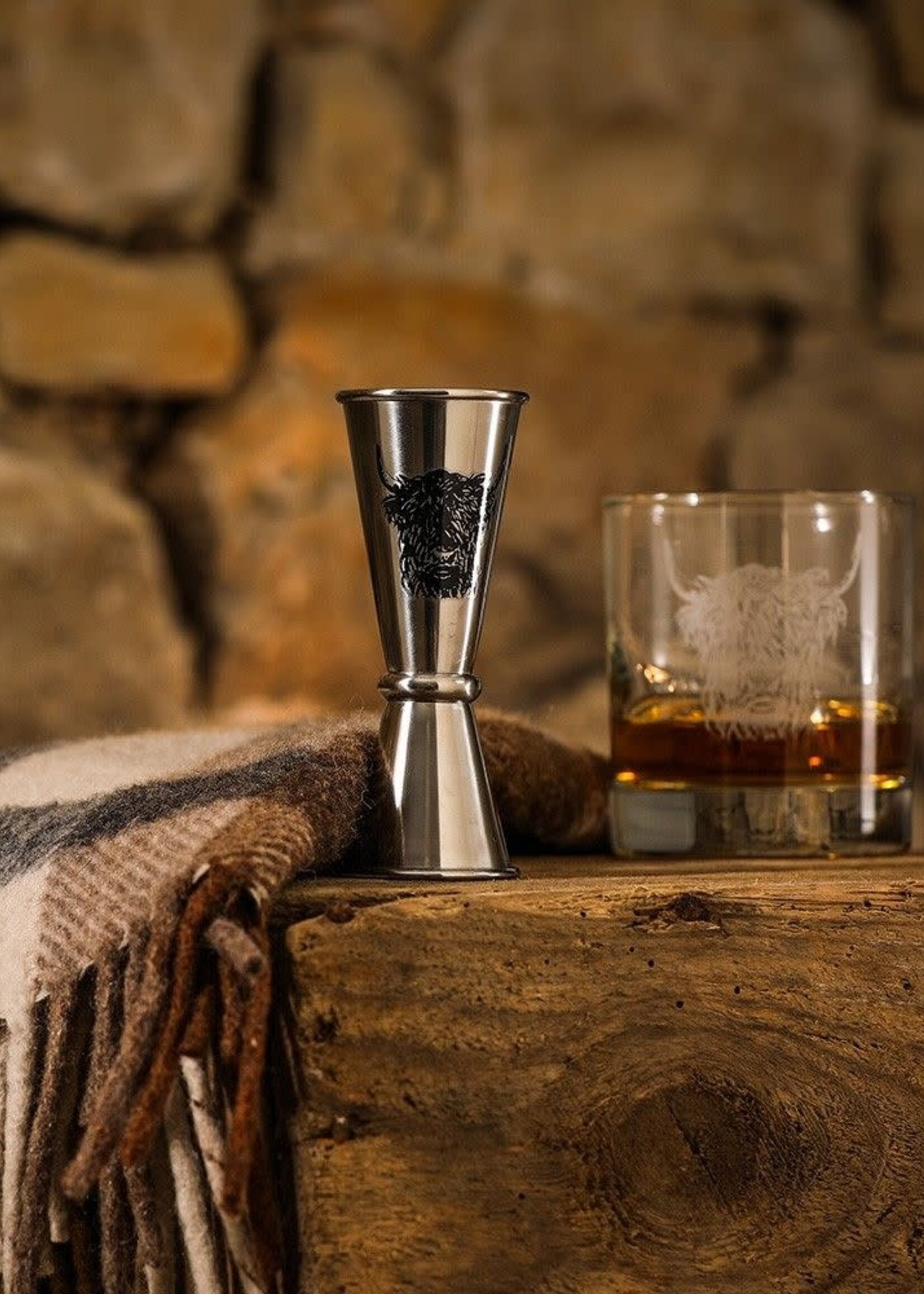 Selbrae House *Highland Cow Glass Jigger-Design
