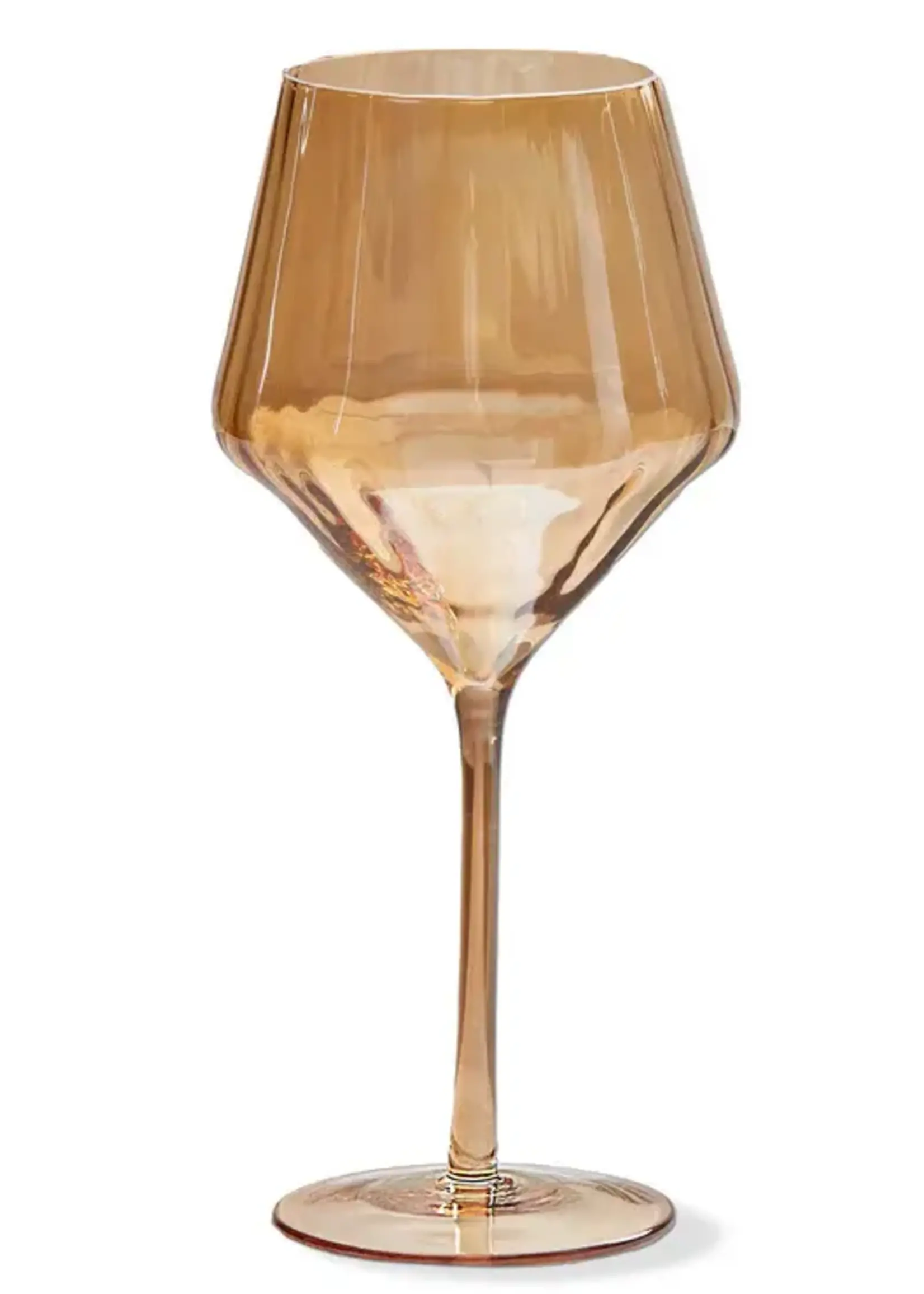 Tag *Amber Optic Stemmed Wine Glass-Design
