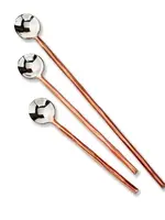 Tag *Asstd Length Copper Forged Spoons-Design