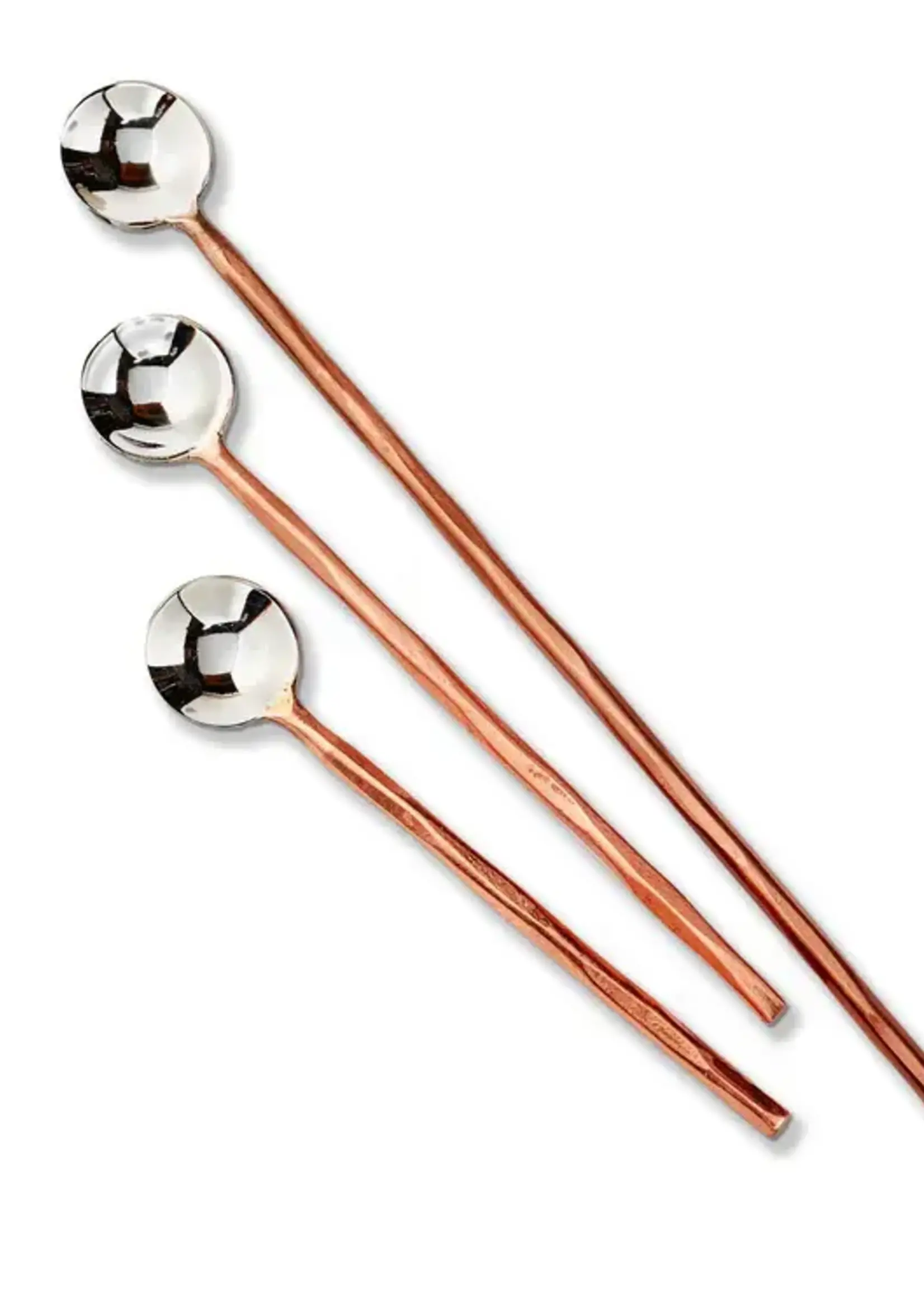 Tag *Asstd Length Copper Forged Spoons-Design