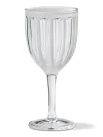 Tag *White Striped Acrylic Wine Glass-Desogn