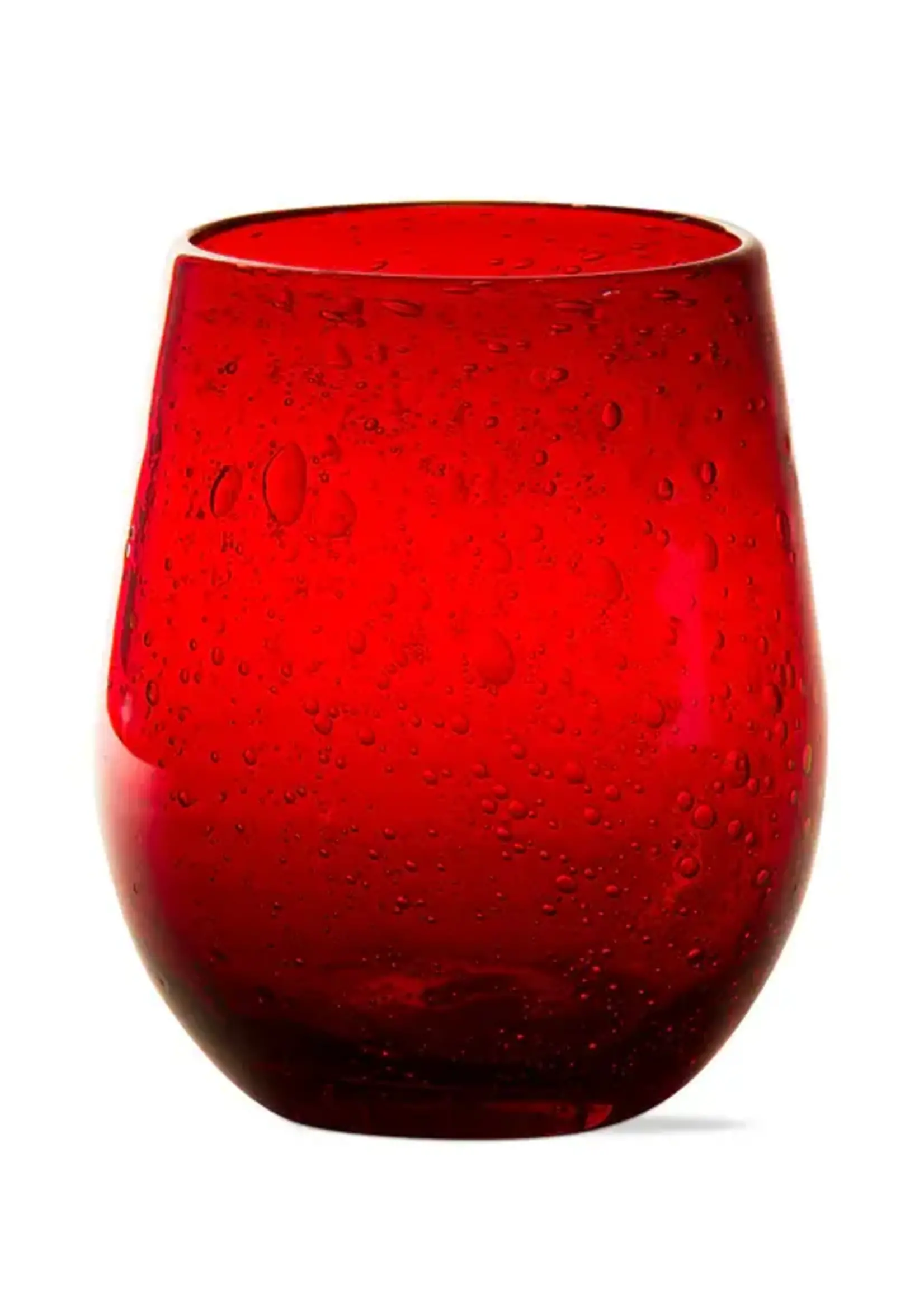 Tag *Red Bubble Stemless Wine Glass-Design