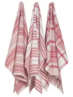 Danica *s/3 Red/White Jumbo Tea Towels-Danica