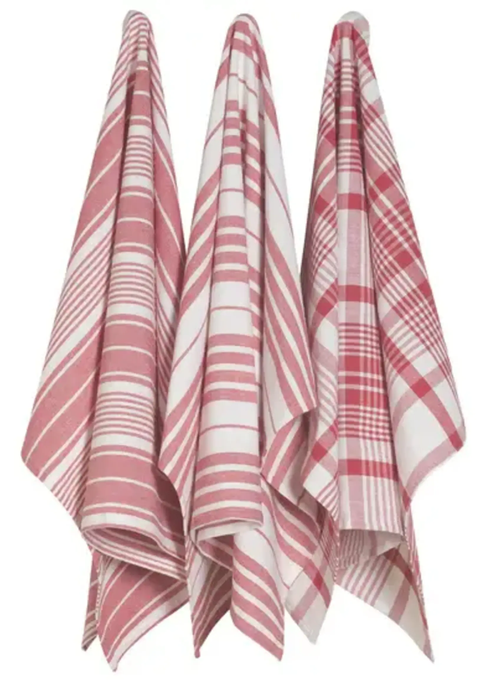 Danica *s/3 Red/White Jumbo Tea Towels-Danica
