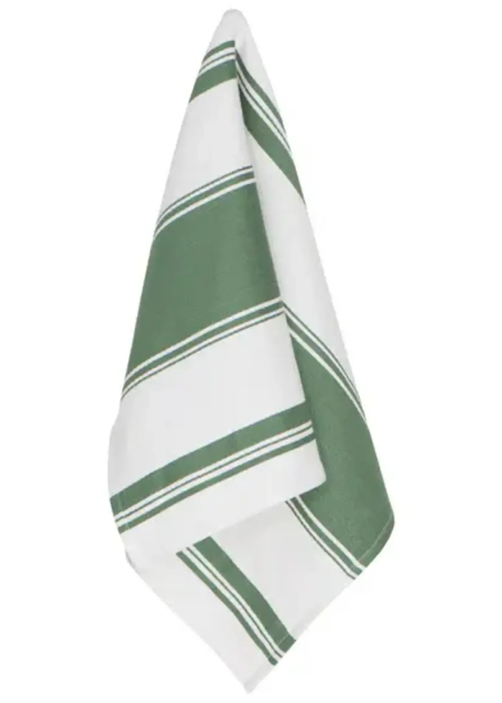 Danica *Elm Green/White Stripe Symmetry Tea Towel-Danica